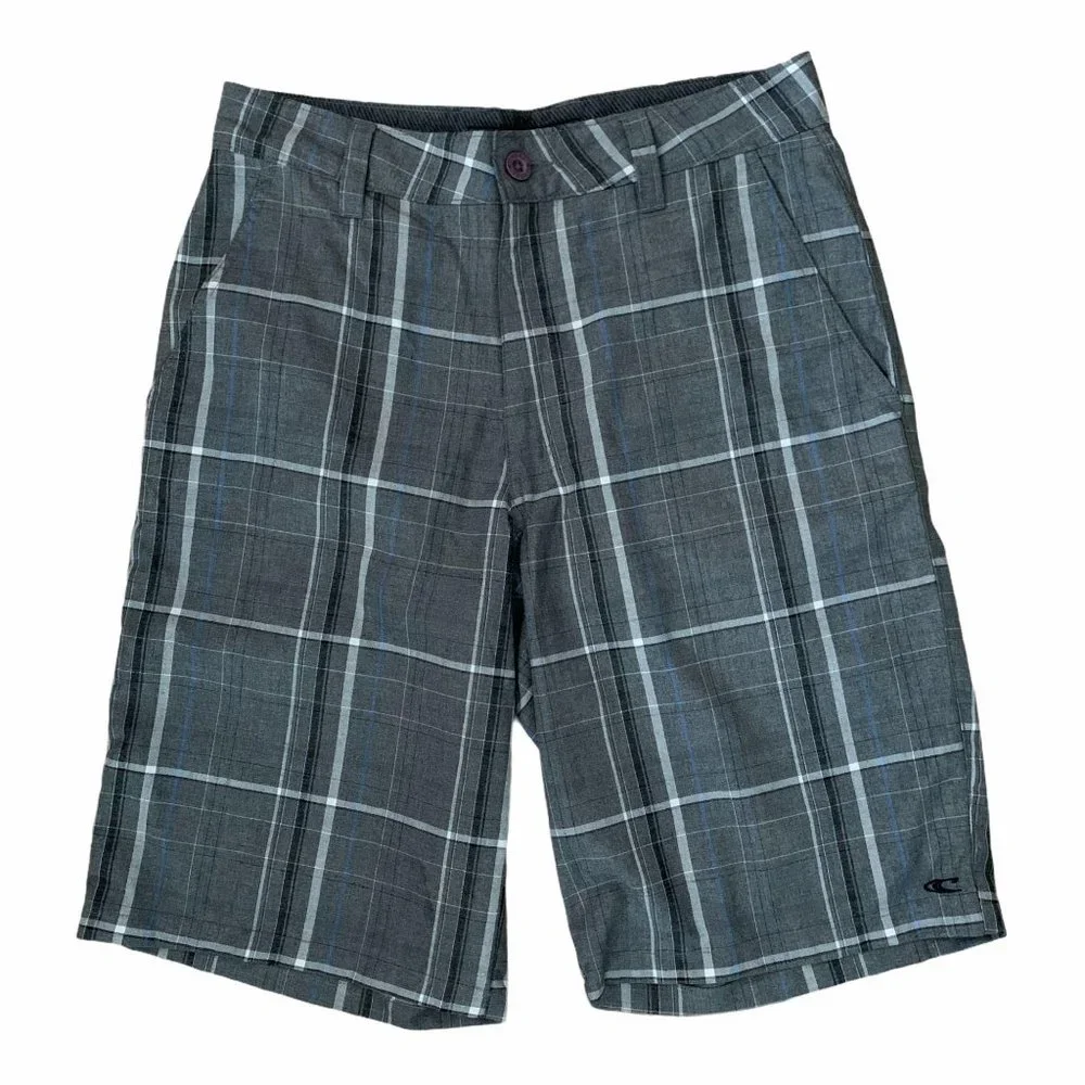 O'Neill Triumph Plaid Long Shorts NWOT Size 30